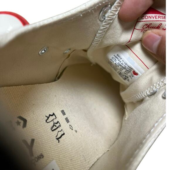 Converse Play Comme des Garçons CDG Red Sole Low Sneakers - Picture 5 of 6